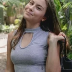 woman with grey top